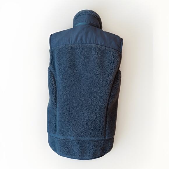 Patagonia Vest Navy Blue Retro X Fleece Sherpa Outdoor Womens Sz Large - Picture 3 of 5